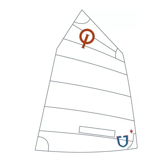 Vela para Optimist de Regata modelo 2.0 Rojo - J Sails