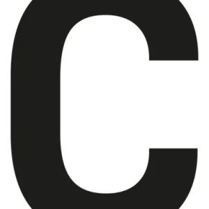 Letras de 300 mm de altura para ILCA/Sunfish/420 - Insignia Sailcloth - Negras - Fabricadas por Latitud 40° Sur