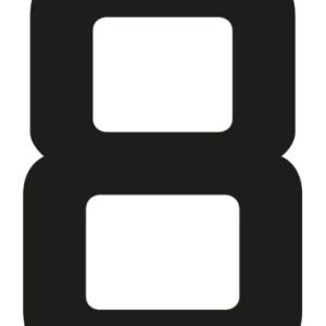 Números de 300 mm de altura para ILCA/Sunfish/420 - Insignia Sailcloth - Negros - Fabricados por Latitud 40° Sur