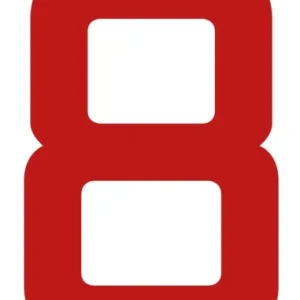 Números de 300 mm de altura para ILCA/Sunfish/420 - Insignia Sailcloth - Rojos - Fabricados por Latitud 40° Sur